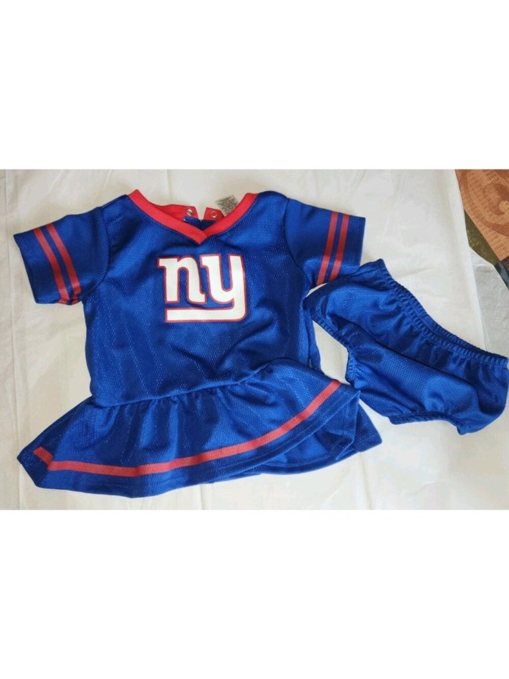 NFL Team Apparel 6-12M Toddler Girl Cheer Dress New York Giants Football......B9
